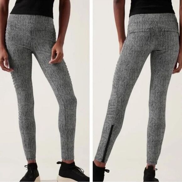 Athleta Delancey Skyline Textured Moto Leggings. Size Small. - Picture 1 of 12